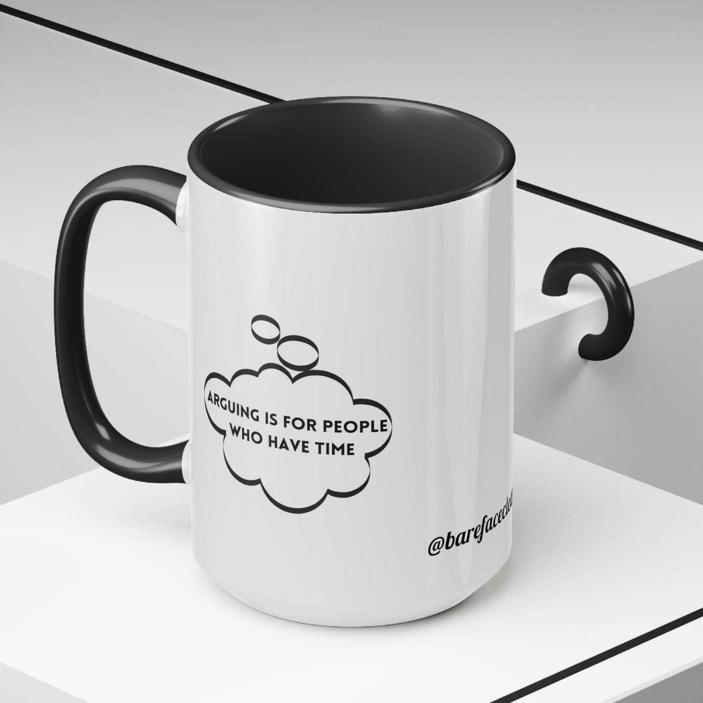 Arguing - Two-Tone Coffee Mugs, 15oz